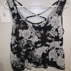 Black and white flower shirt